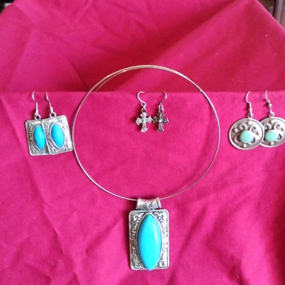 Turquoise inspired jewelry bundle.